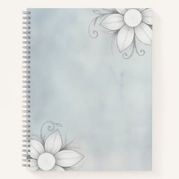 Steinernes Blumenmuster Notizbuch