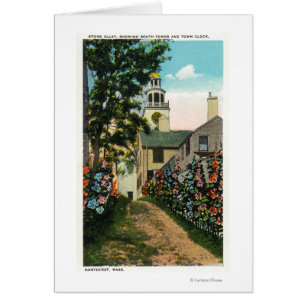 Steingassen-Ansicht der Südturm-und Stadtuhr