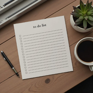 Steingraue To-Do-Liste Minimalistischer Lehrer Ein Notizblock