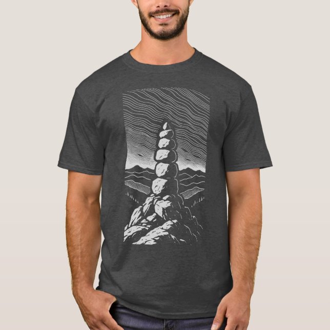 Steinhaufen Outdoor T-Shirt (Vorderseite)