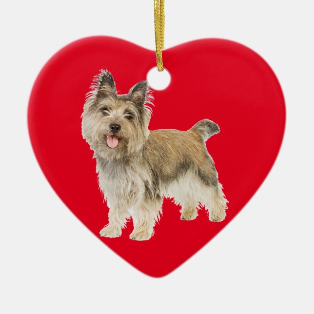 Steinhaufen Terrier Keramikornament (Vorne)
