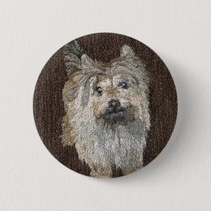 Steinhaufen-Terrier-Knopf Button