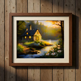 Steinhaus am Fluss 4 Poster