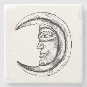 SteinHilal sichelförmiges Mond-Schwarzes Steinuntersetzer
