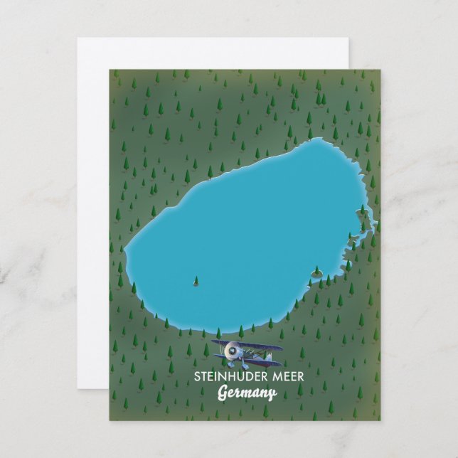 Steinhuder Meer Deutschland Karte (Vorne/Hinten)