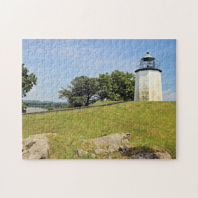 Steiniger Punkt-Leuchtturm, New York Puzzle (Horizontal)