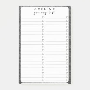 Steinkohle, graue Pinstripe, Tweed-Schiefermatte Post-it Klebezettel