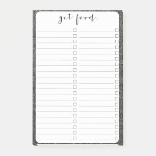 Steinkohle, graue Pinstripe, Tweed-Schiefermatte Post-it Klebezettel