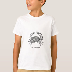 Steinkrabben-Logo (Linie Kunst) T-Shirt