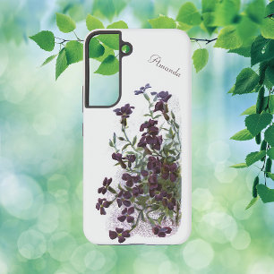 Steinkraut Zierblumen Pflanzenillustration Samsung Galaxy Hülle