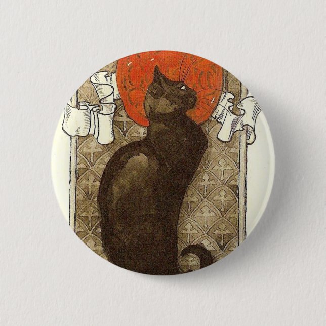 Steinleins Katze - Art Nouveau Button (Vorderseite)