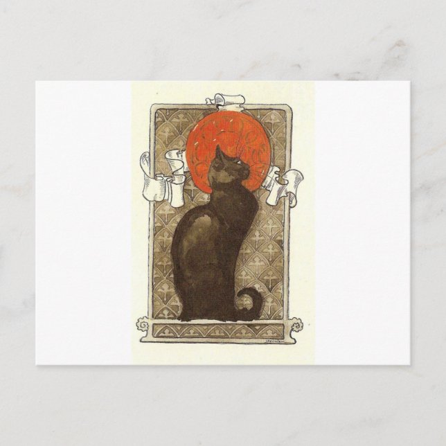 Steinleins Katze - Art Nouveau Postkarte (Vorderseite)