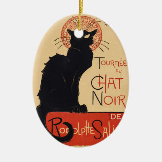 Steinlen Art Nouveau Chic Schwarze Katze Vintage D Keramik Ornament