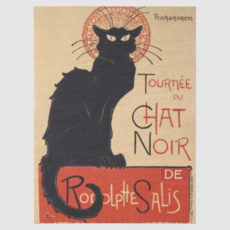 Steinlen Art Nouveau Chic Schwarze Katze Vintage D Seidenpapier