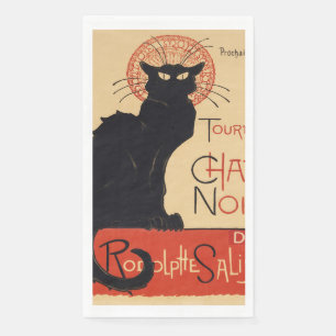 Steinlen Art Nouveau Chic Schwarze Katze Vintage D Serviette