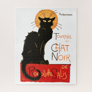 Steinlen Art Nouveau French Black Cat Art Puzzle