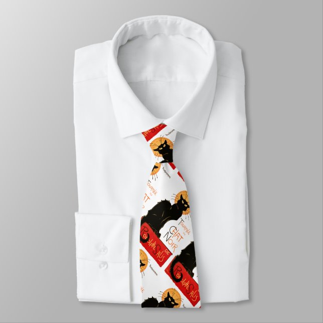 Steinlen Black Cat Classic French Artwork Krawatte (Gebunden)