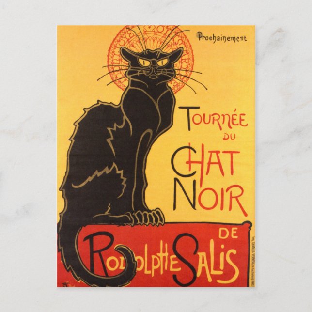 Steinlen: Chat Noir Postkarte (Vorderseite)