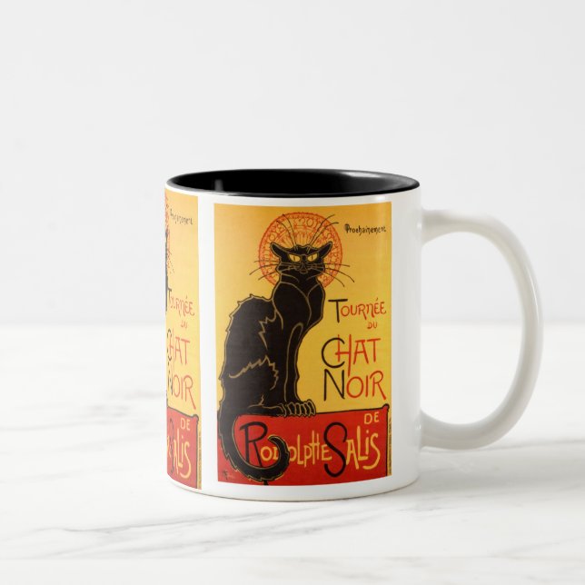 Steinlen: Chat Noir Zweifarbige Tasse (Rechts)