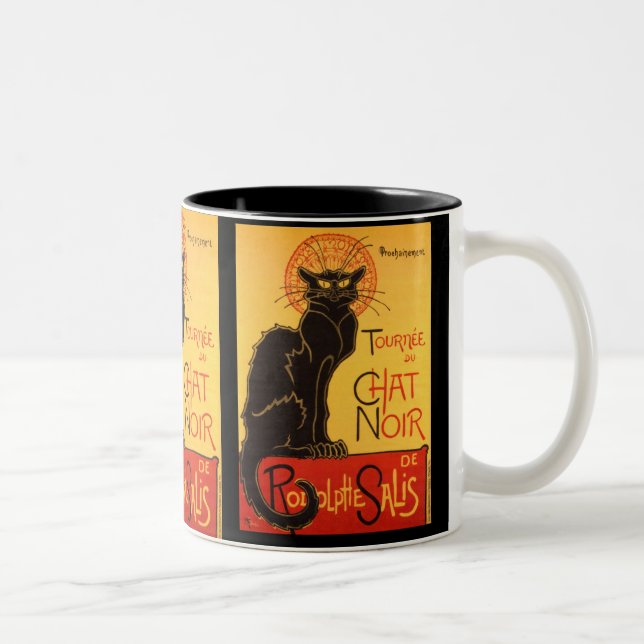 Steinlen: Chat Noir Zweifarbige Tasse (Rechts)