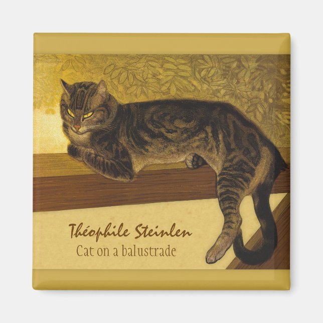 Steinlen Katze auf einem Balustrade 1909 Grumpy Ka Magnet (Vorne)