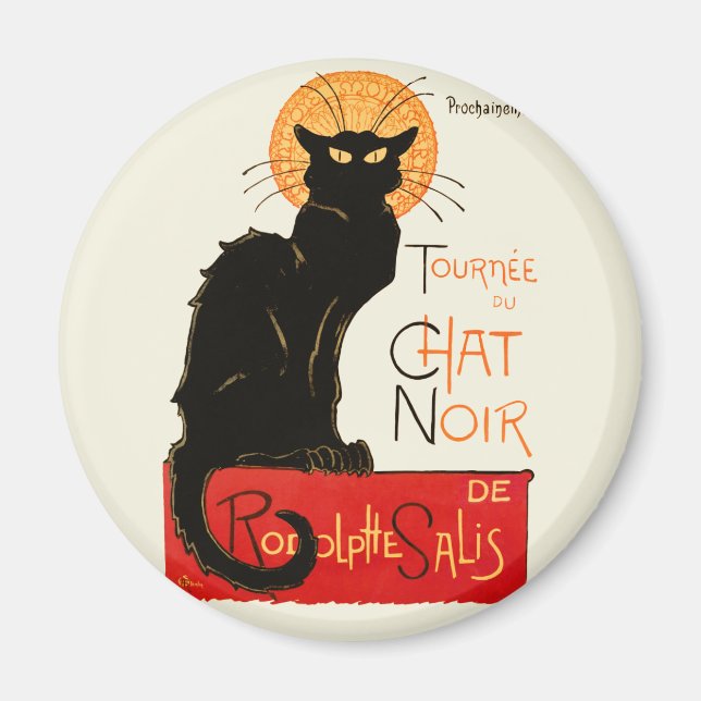 Steinlen Schwarze Katze Klassische Kunst Magnet (Vorne)