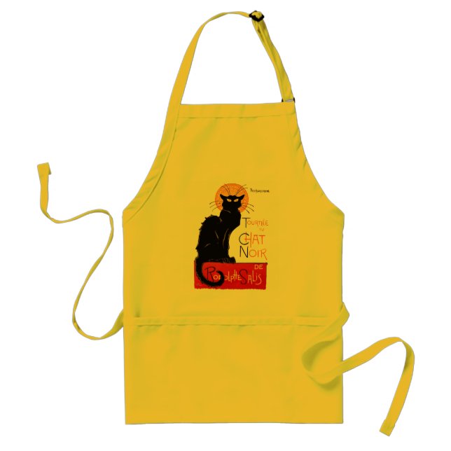 Steinlen Schwarze Katze Klassische Kunst Schürze (Vorne)