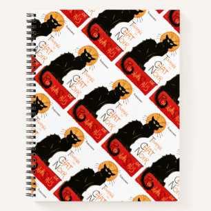 Steinlen Schwarze Katze Klassischer Französischer Notizbuch
