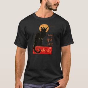Steinlen Schwarze Katze Klassischer Französischer  T-Shirt