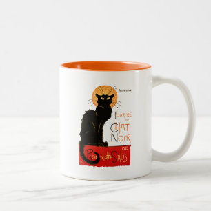 Steinlen Schwarze Katze Klassischer Französischer Zweifarbige Tasse