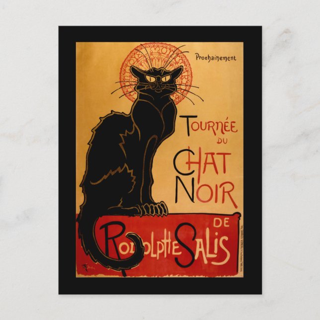 Steinlens Le Chat Noir Postkarte (Vorderseite)