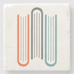 Steinlogo des fliesen-Untersetzer-3 der Buch-WNBA Steinuntersetzer