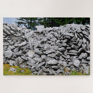 Steinmauern Inisheer Aran-Inseln Galway Irland. Puzzle
