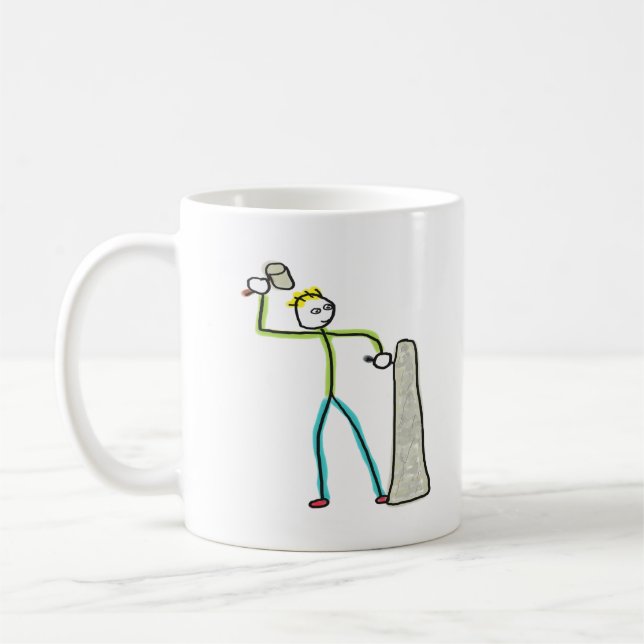 Steinmetz Stickman Kaffeetasse (Links)