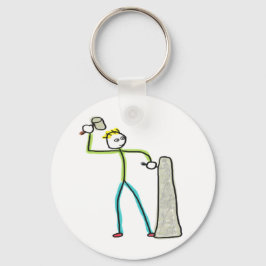 Steinmetz Stickman Schlüsselanhänger
