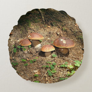 Steinpilz Rundes Kissen