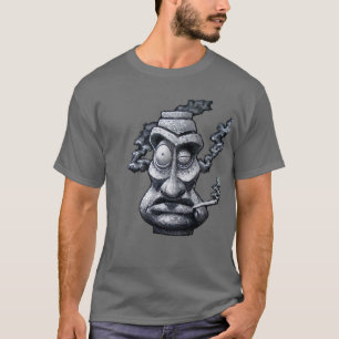 Steinraucher Tiki Gott T-Shirt