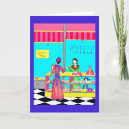 Steins Bäckerei-Gruß-Kartenmutter und -töchter Karte