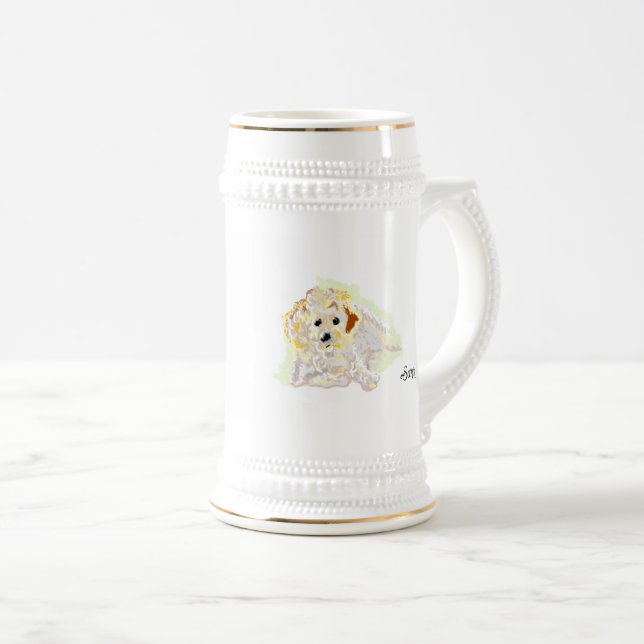 Steins : Golden Retriever  Bierglas (VorderseiteRechts)