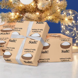 Steinsalz Nimm's mit einem Körnchen Salz Lustig Geschenkpapier