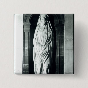 Steinskulptur von John Donne in seinem Leichentuch Button