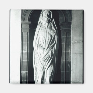 Steinskulptur von John Donne in seinem Leichentuch Magnet