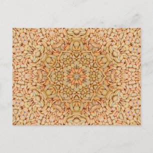 Steinstrand Vintage-Fraktal-Kaleidoskop Postkarte