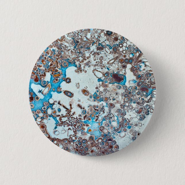 Steinstruktur Bio Marmorgeologie Button (Vorderseite)