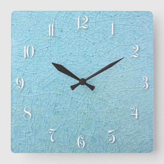 Steinstruktur Quadratische Wanduhr (Vorderseite)