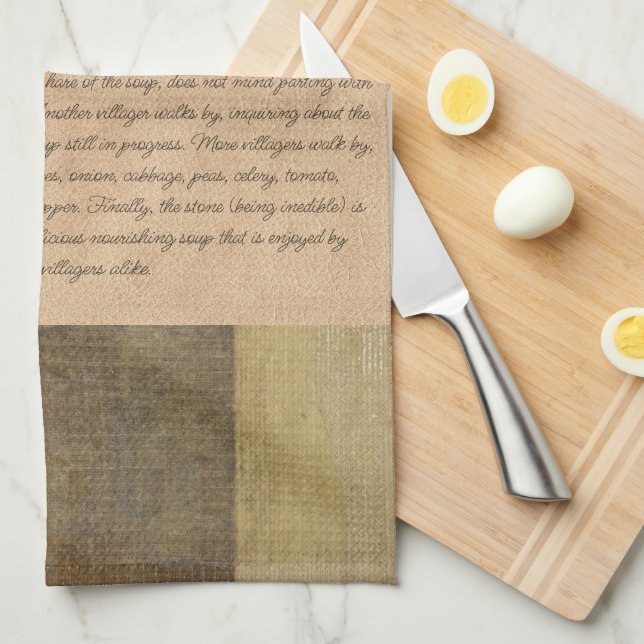 Steinsuppe Folklore Treasure | Geschirrtuch (Viertel Falte)