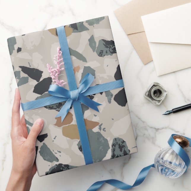 Steinterrazzo-Muster  Geschenkpapier (Schenken)