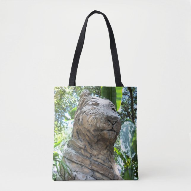 Steintiger auf einer Tottasche (Vorderseite)