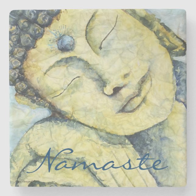SteinUntersetzer Buddhas Namaste (Vorderseite)