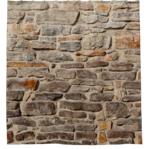 Steinwand rustikale Textur Hintergrund Duschvorhang